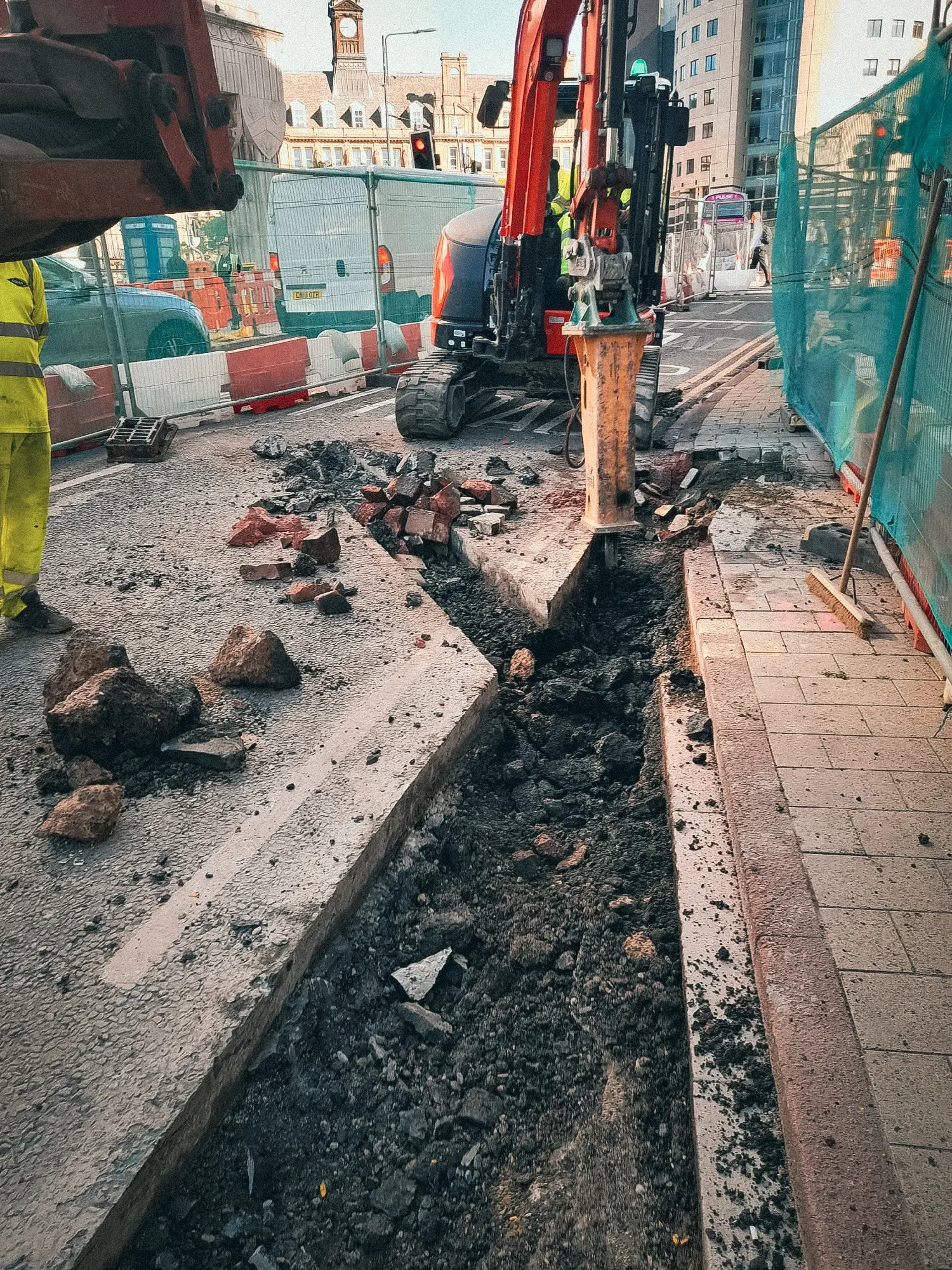 Fixing Drainage on Bishopgate Street in Leeds — site photograph