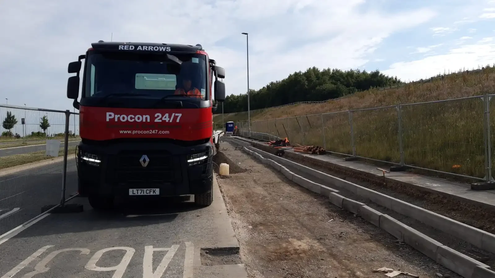Carriageway Improvement Works at M1 Junction 46 — site photograph