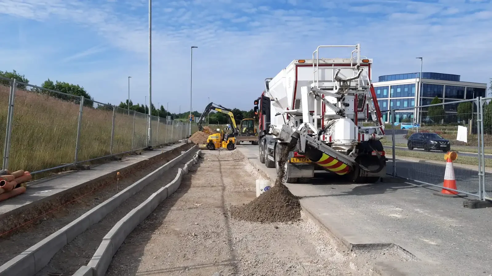 Carriageway Improvement Works at M1 Junction 46 — site photograph