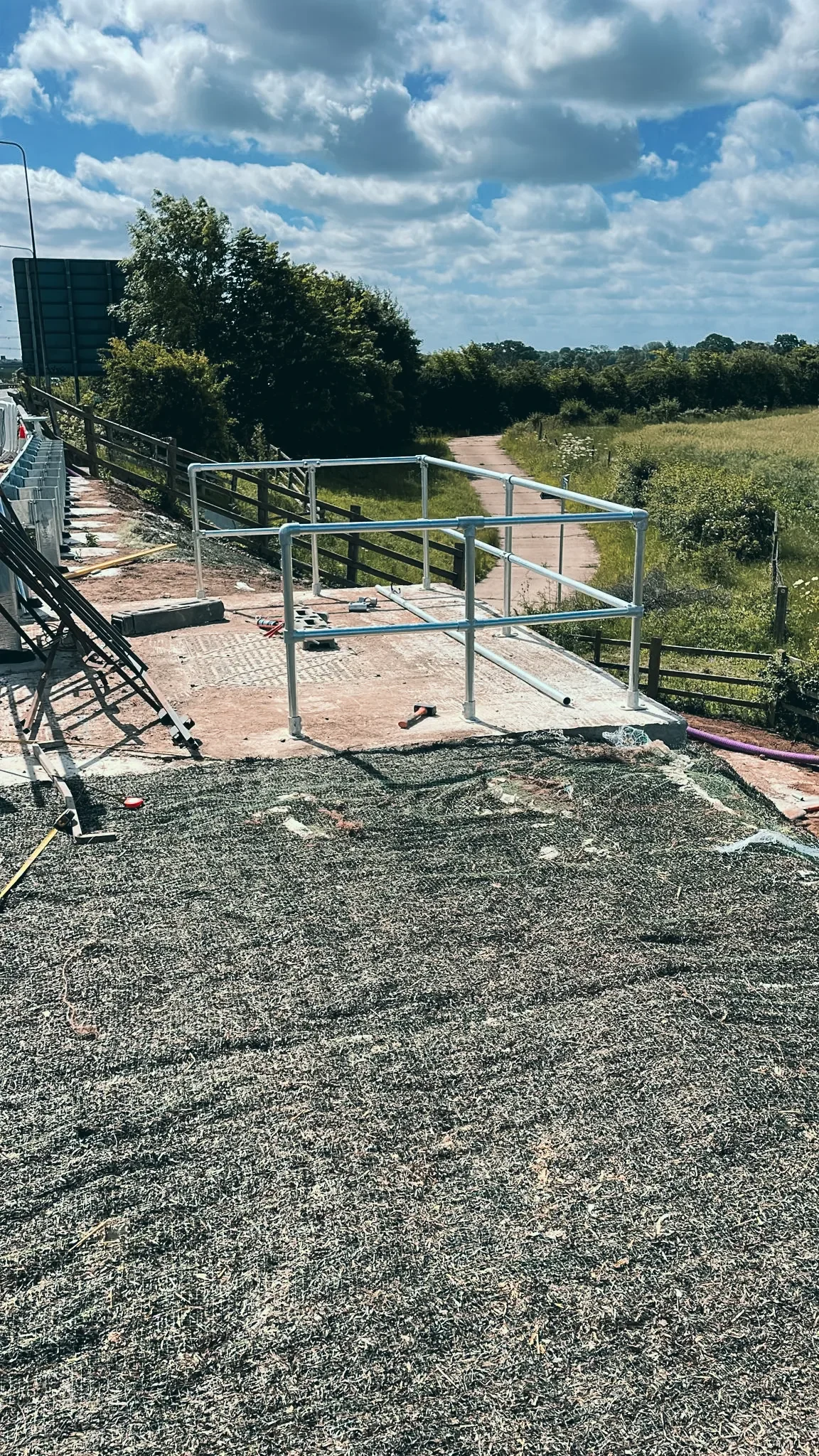M11 Junction 14 Geo Works — site photograph