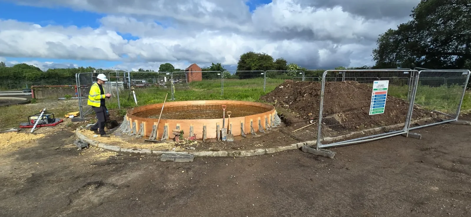 Precision Concrete Slab Installation, Yorkshire Water Treatment Works, Askham Bryan