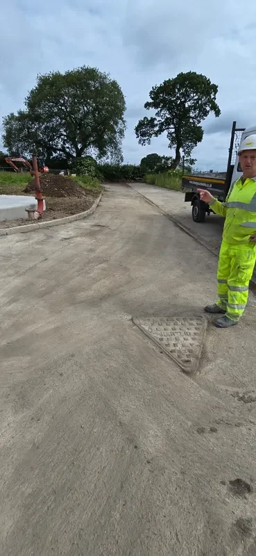 Precision Concrete Slab Installation, Yorkshire Water Treatment Works, Askham Bryan — site photograph