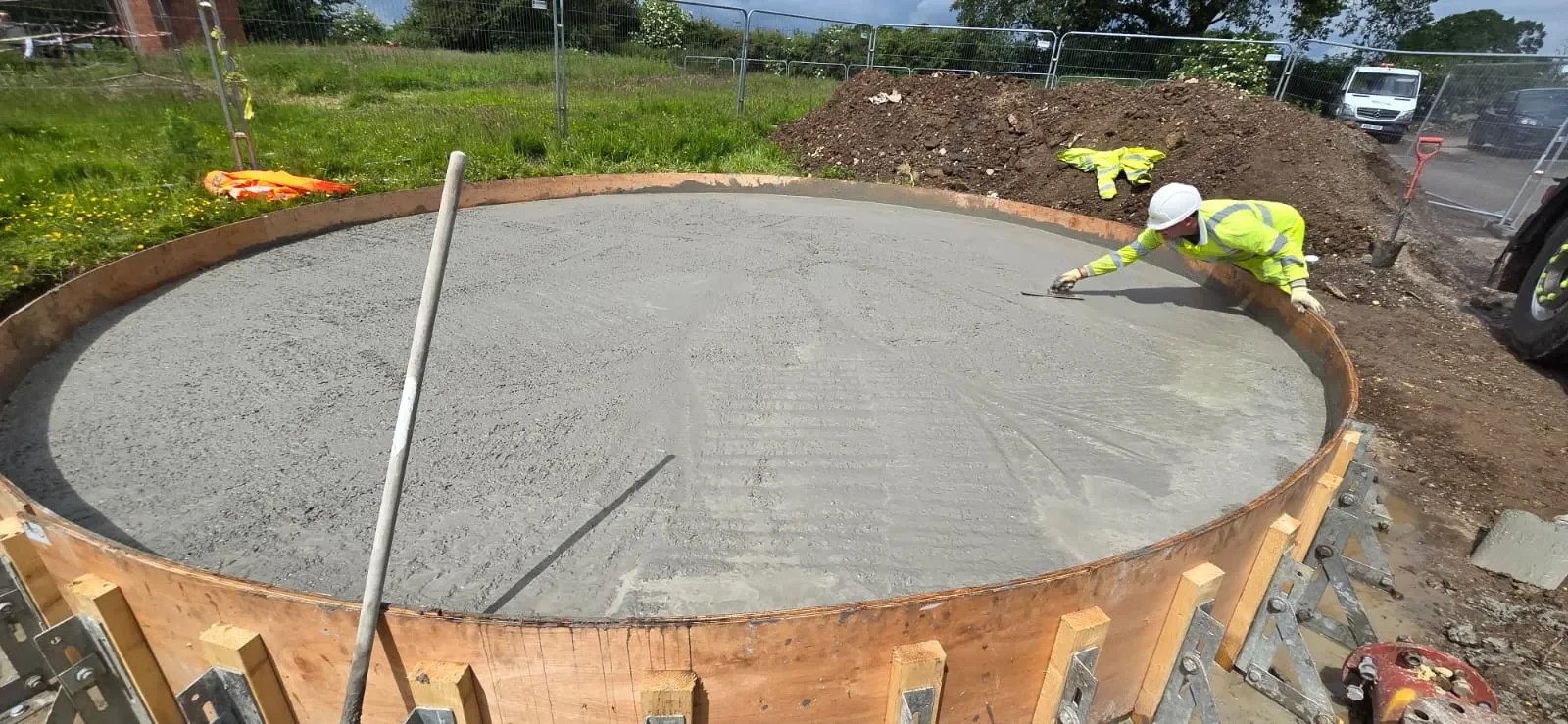 Precision Concrete Slab Installation, Yorkshire Water Treatment Works, Askham Bryan — site photograph
