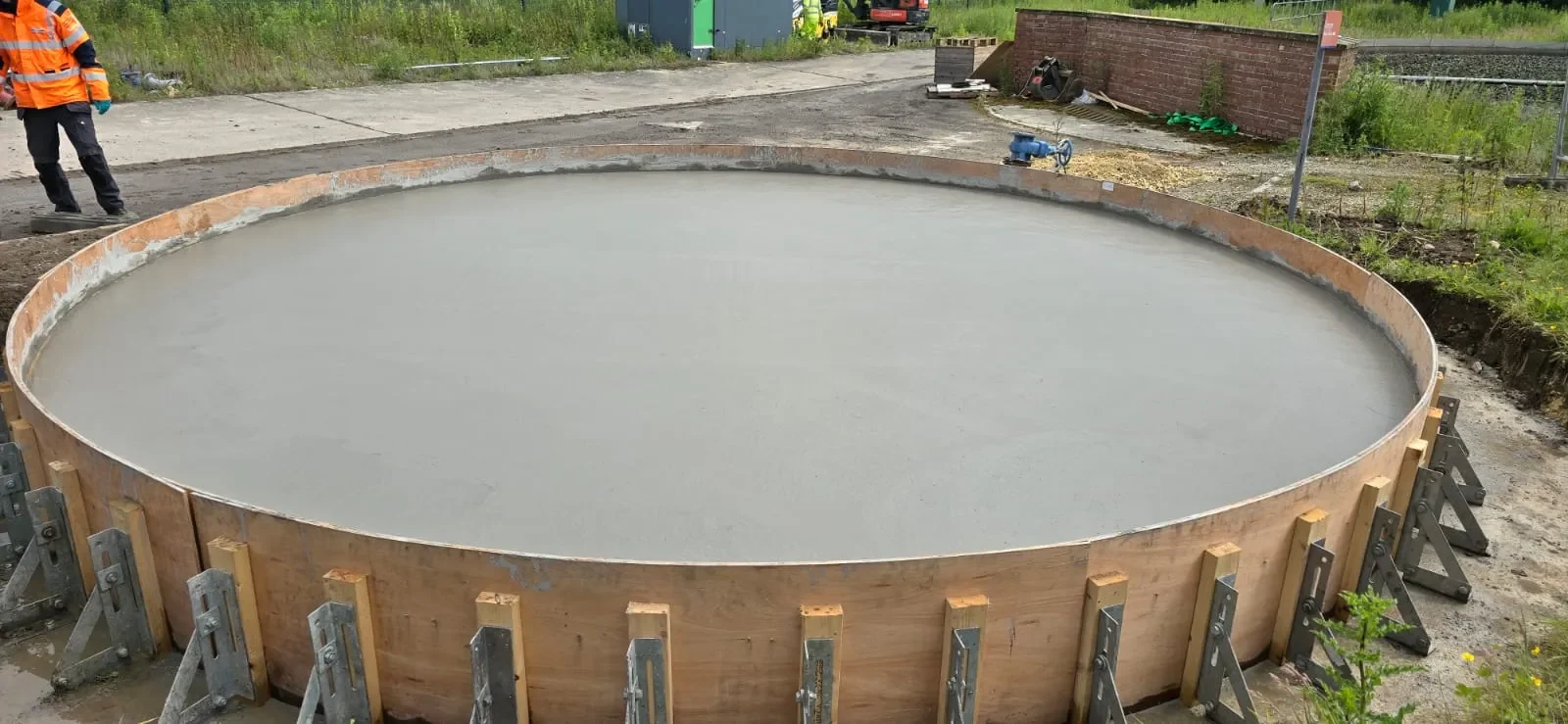 Precision Concrete Slab Installation, Yorkshire Water Treatment Works, Askham Bryan — site photograph