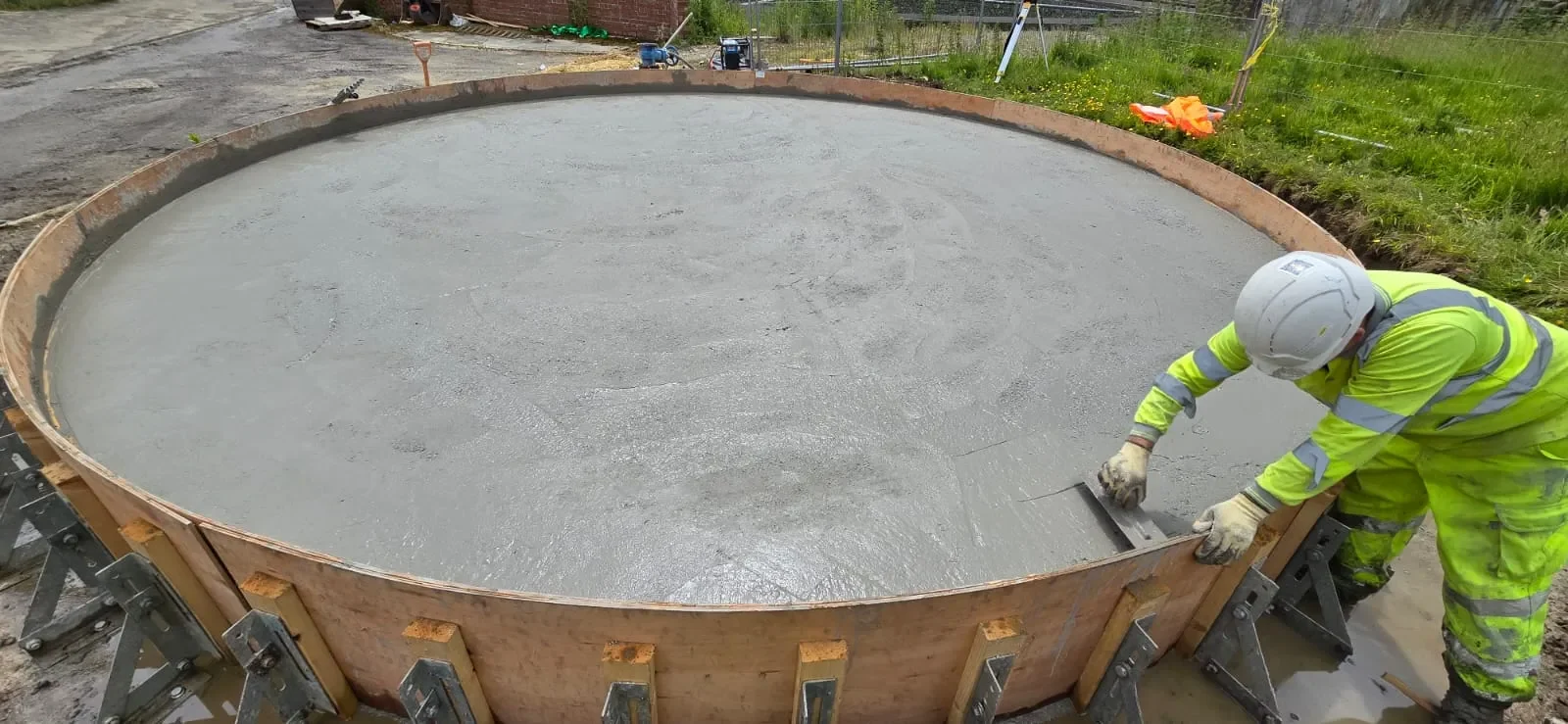Precision Concrete Slab Installation, Yorkshire Water Treatment Works, Askham Bryan — site photograph