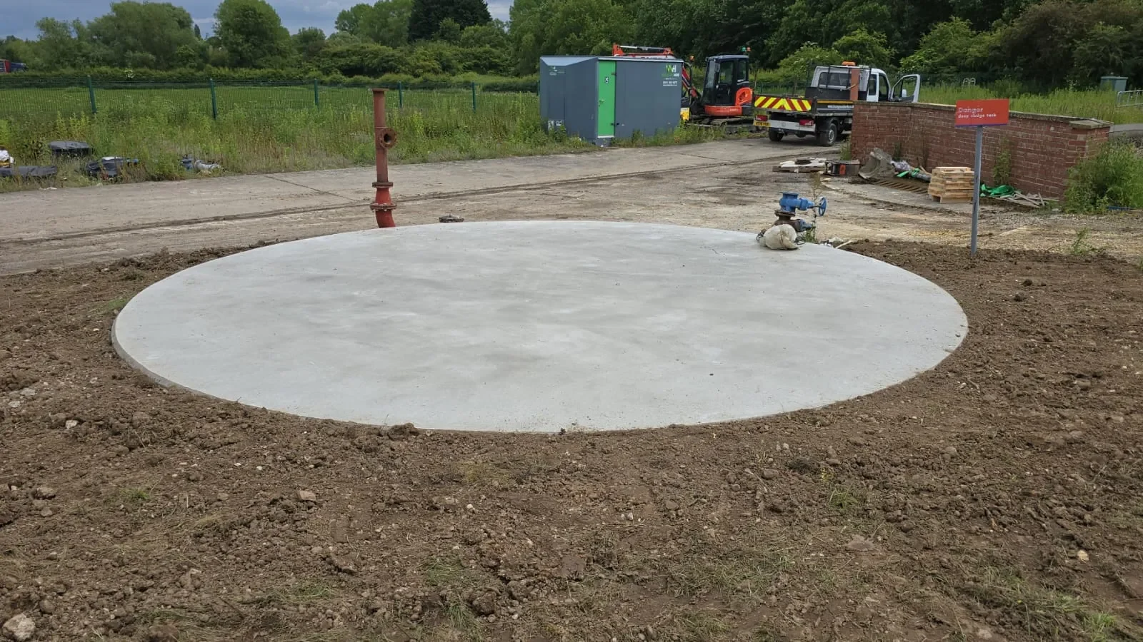 Precision Concrete Slab Installation, Yorkshire Water Treatment Works, Askham Bryan — site photograph