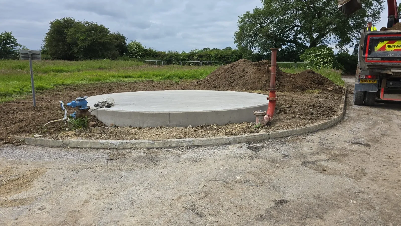 Precision Concrete Slab Installation, Yorkshire Water Treatment Works, Askham Bryan — site photograph