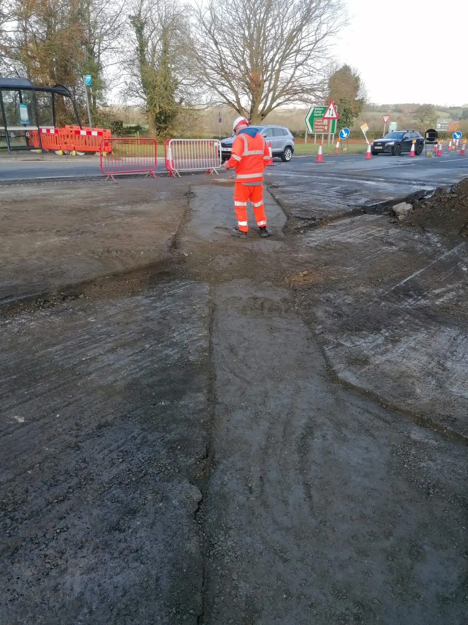 A64 Surface Water Drain Replacement — site photograph