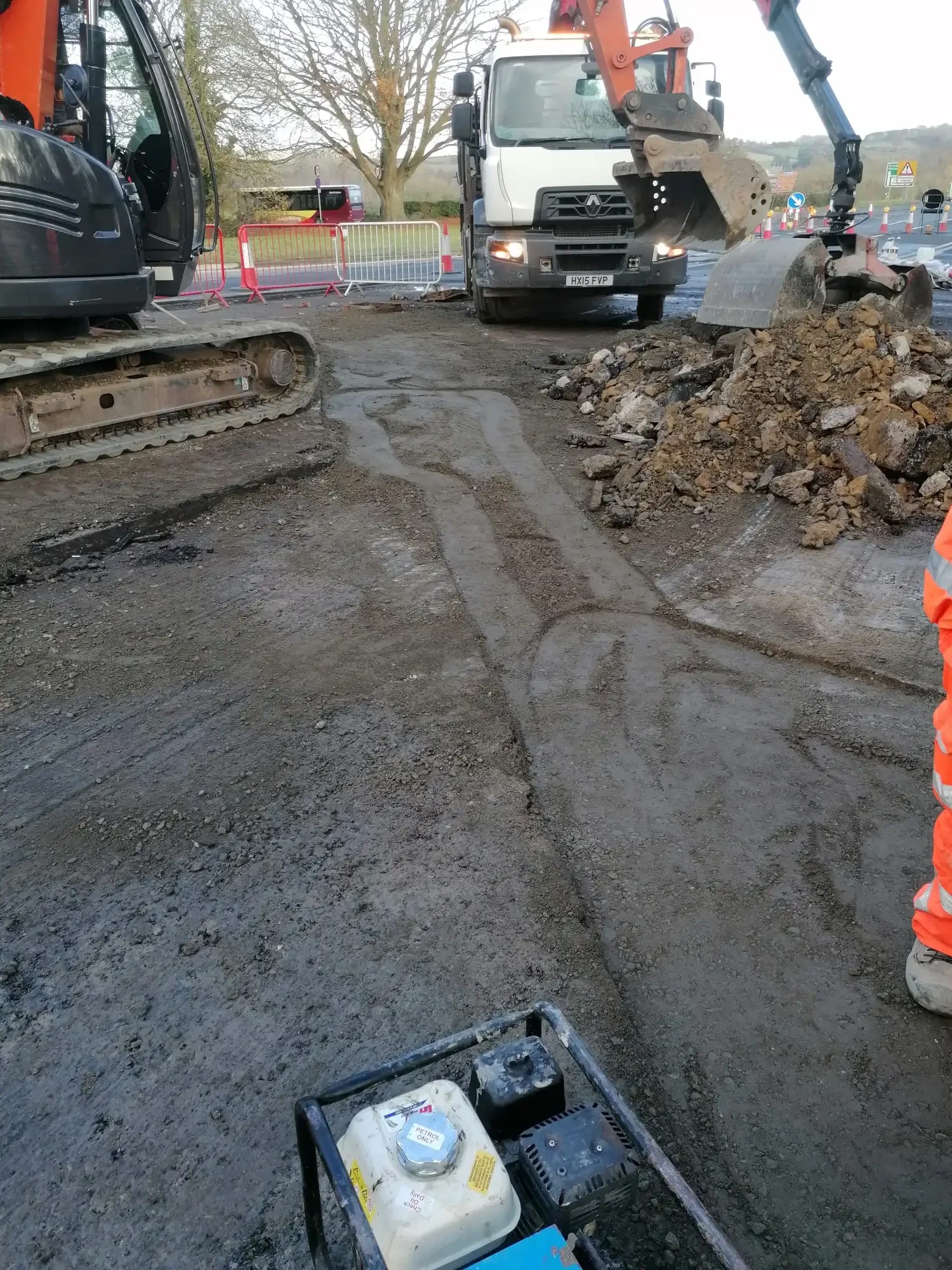 A64 Surface Water Drain Replacement — site photograph