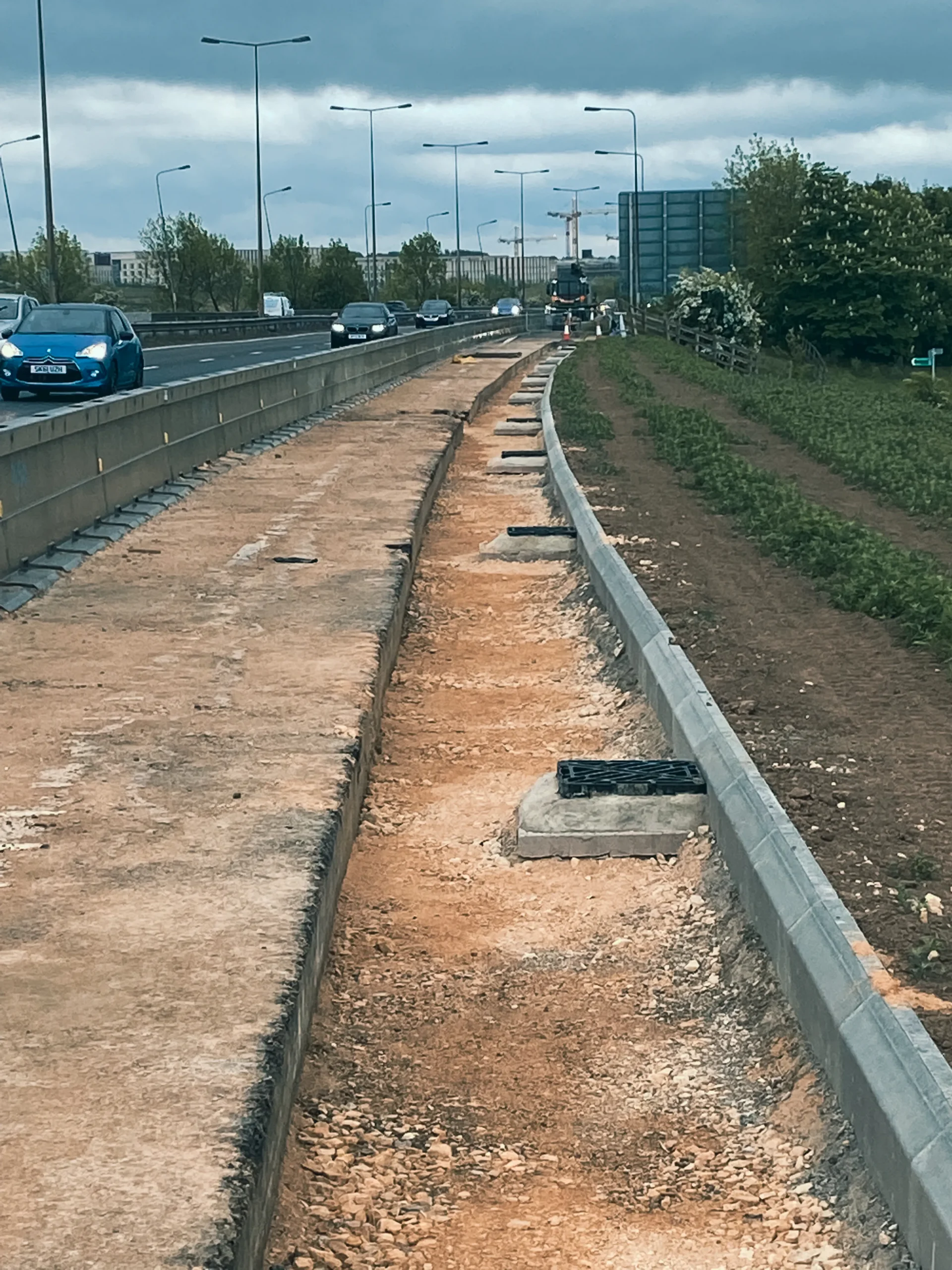 M11 Junction 14 Geo Works — site photograph