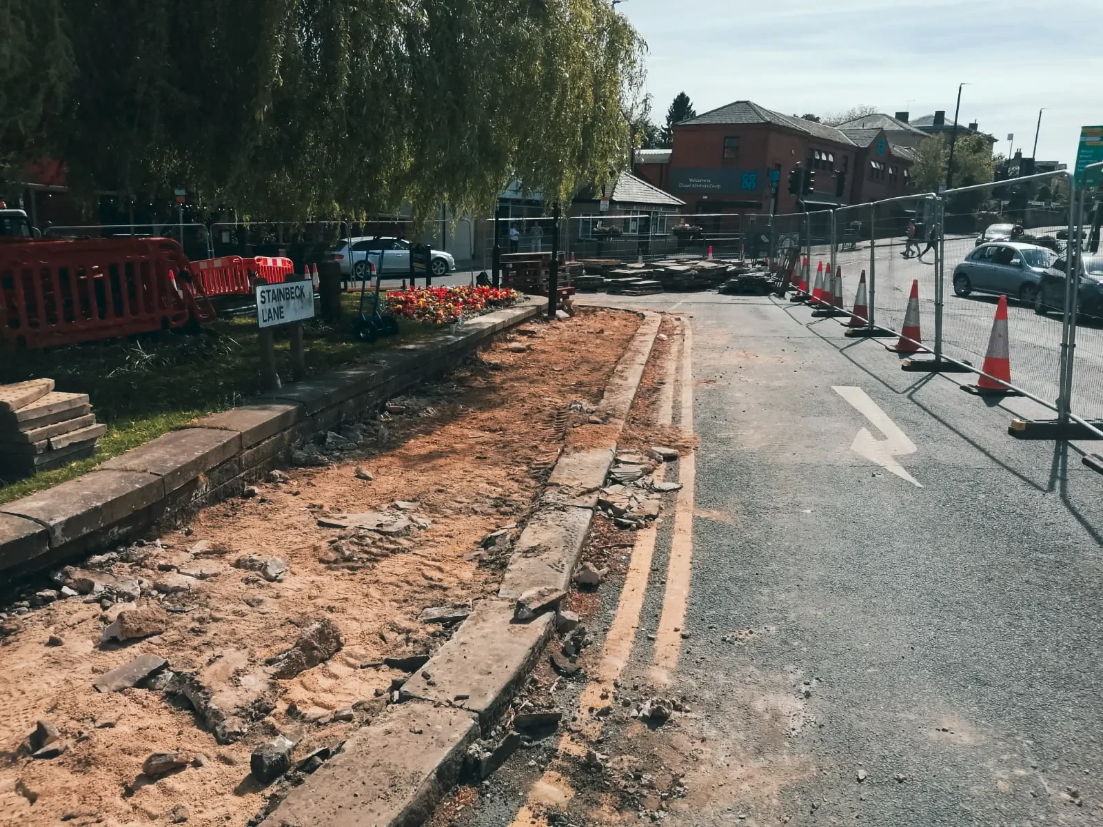 Junction Modification at Stainbeck Lane onto Harrogate Road — site photograph