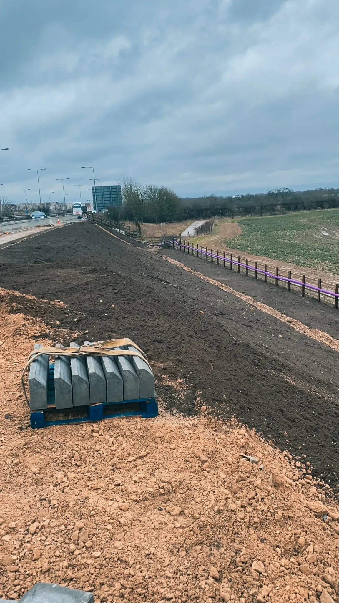 M11 Junction 14 Geo Works — site photograph