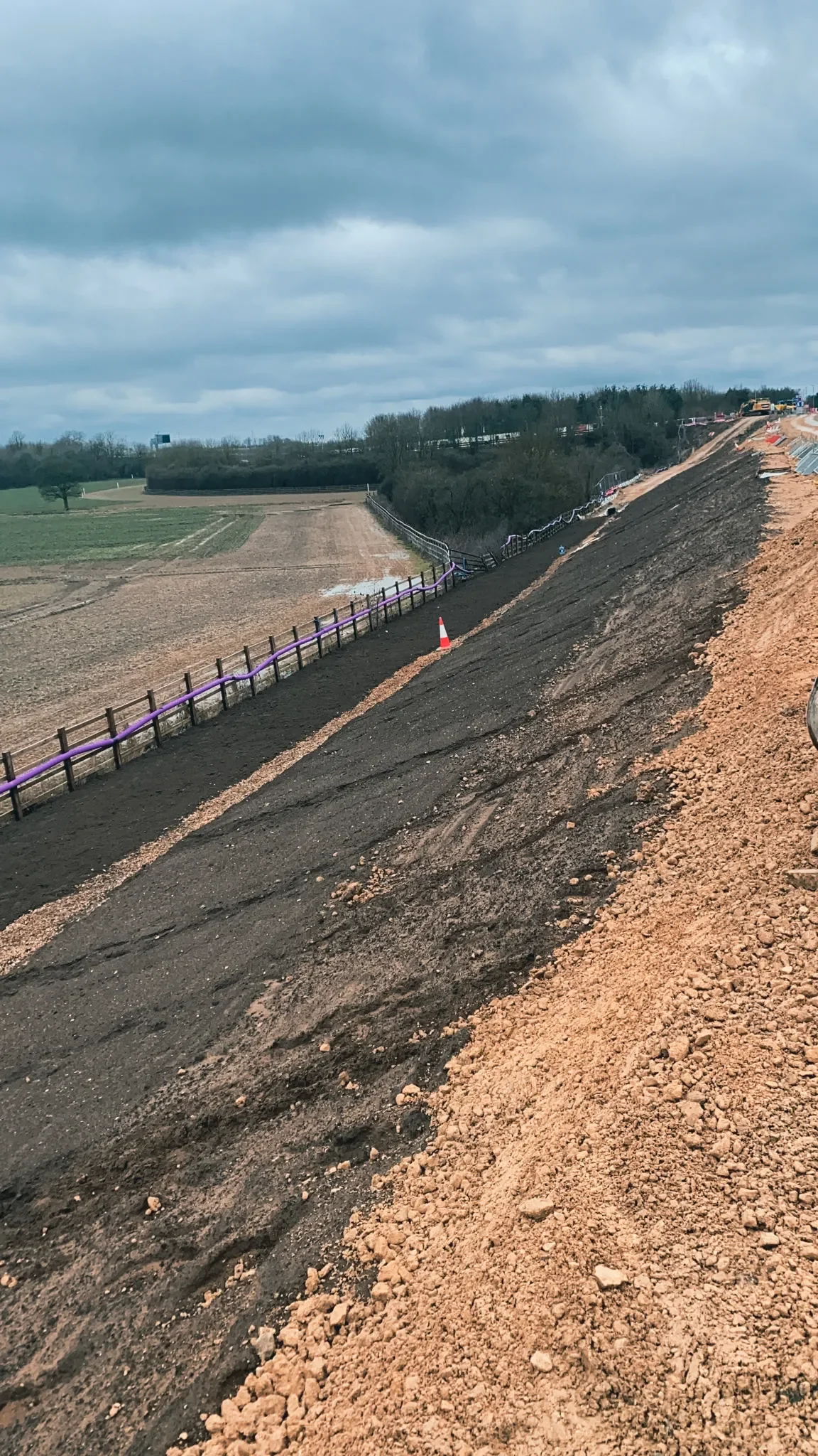 M11 Junction 14 Geo Works — site photograph