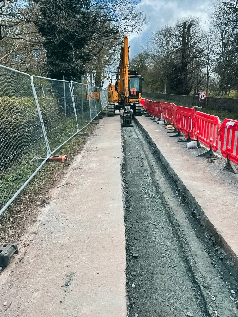 Drainage Improvement on the A602, Stevenage — site photograph