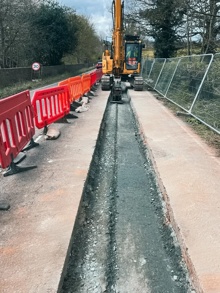 Drainage Improvement on the A602, Stevenage — site photograph