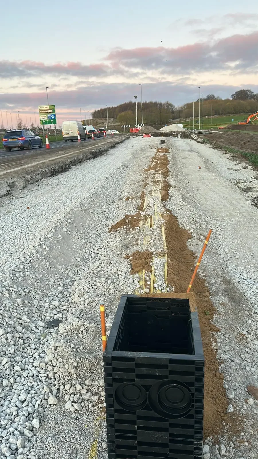 Carriageway Improvement Works at M1 Junction 46 — site photograph