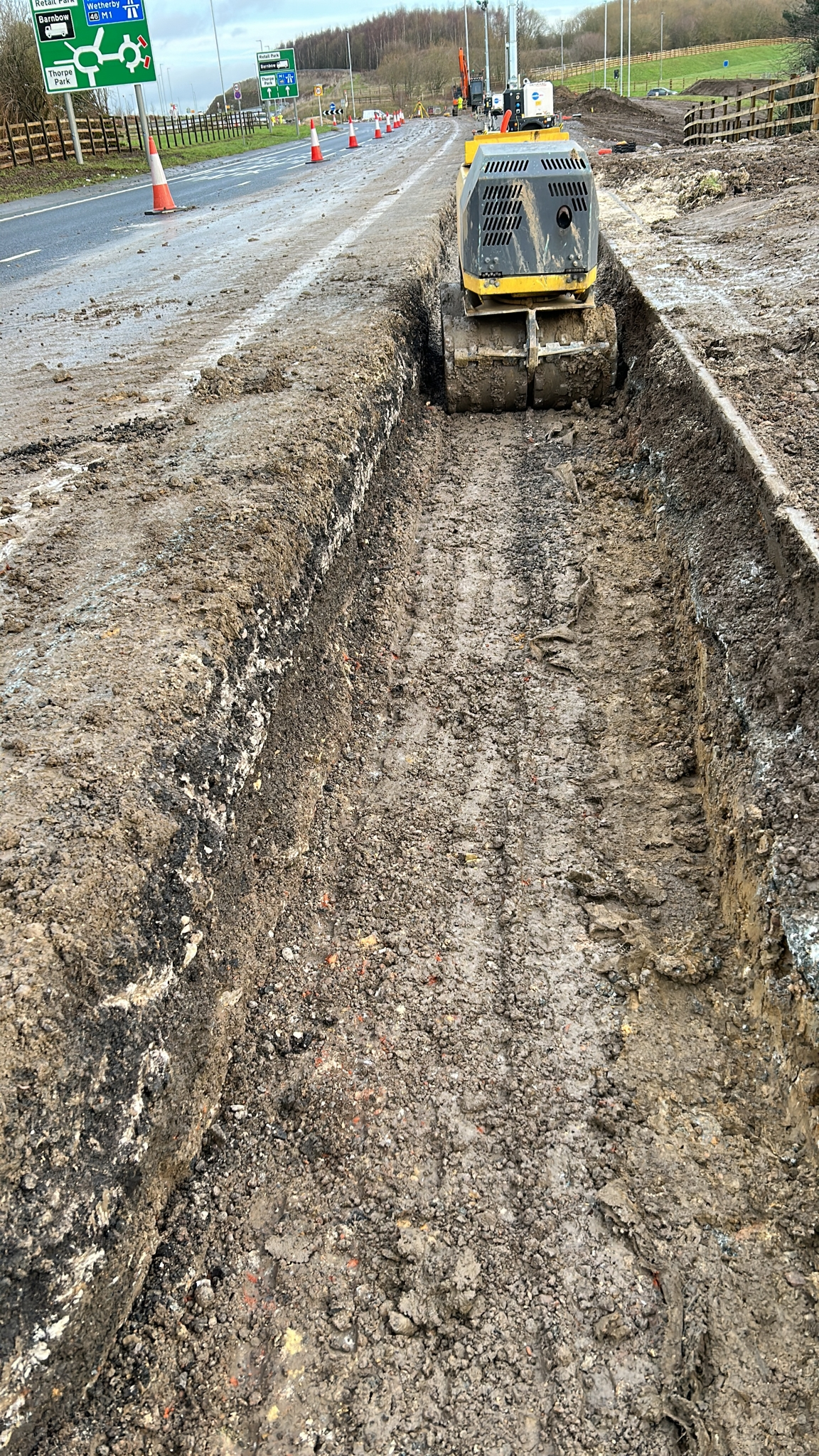 Carriageway Improvement Works at M1 Junction 46 — site photograph