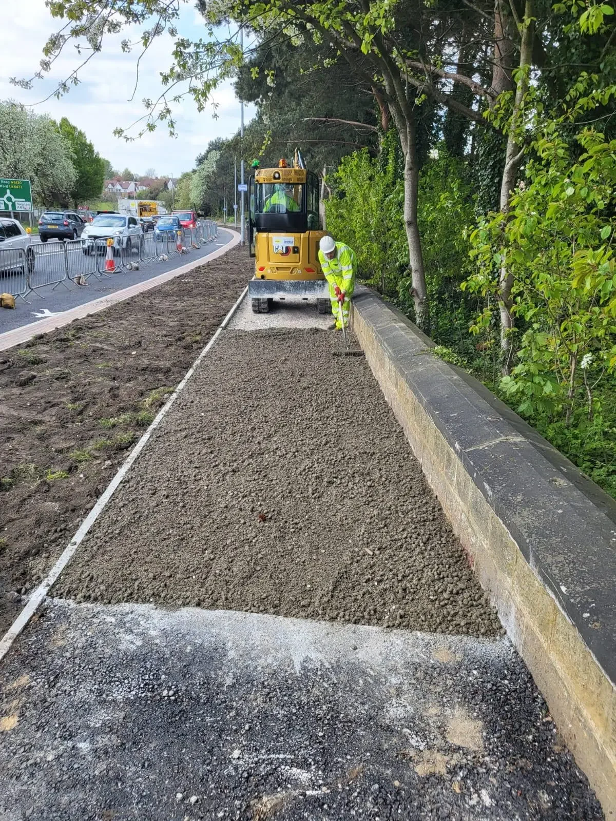 A6120 Ring Road Widening at Fink Hill — site photograph
