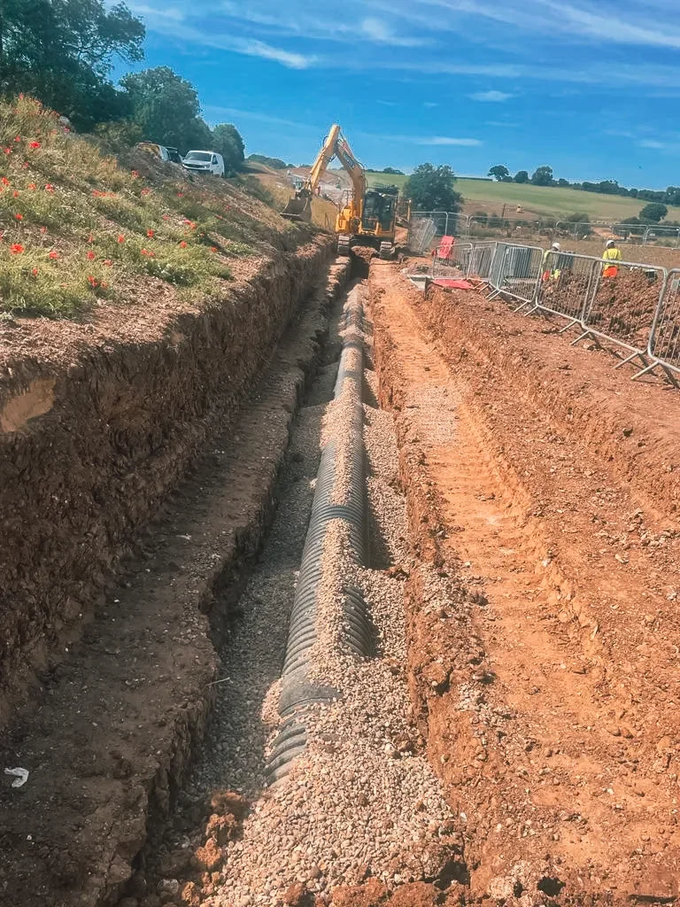 Drainage Improvement on the A602, Stevenage — site photograph