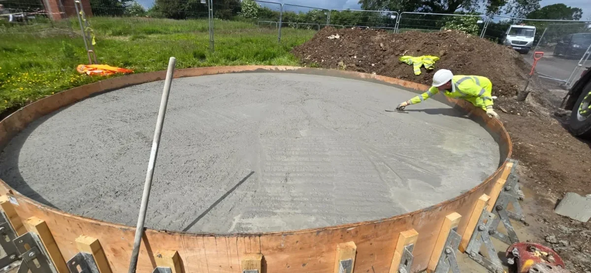 Utilities works on site