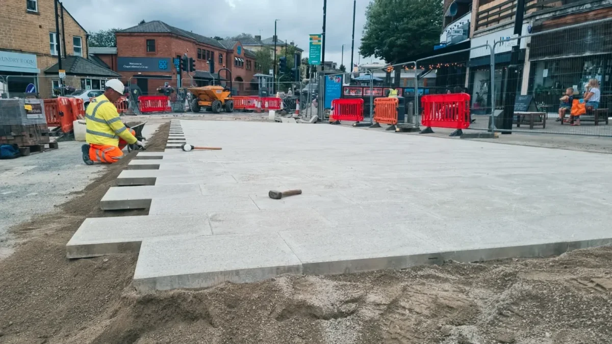 Public Realm works on site