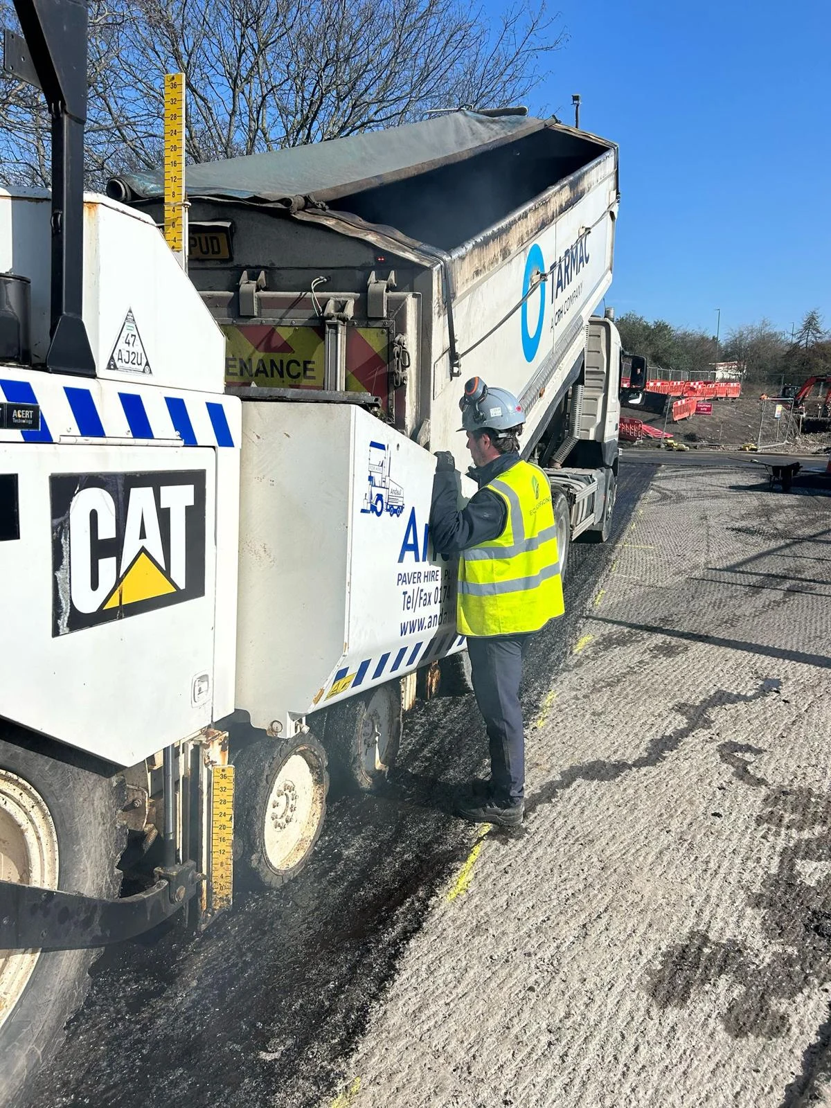 Surfacing works on site